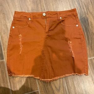 rustic brown small skirt from boutique